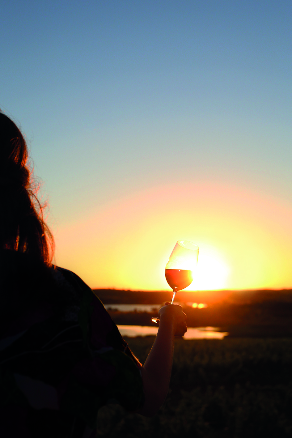 Fins de tarde com um copo de vinho na mão