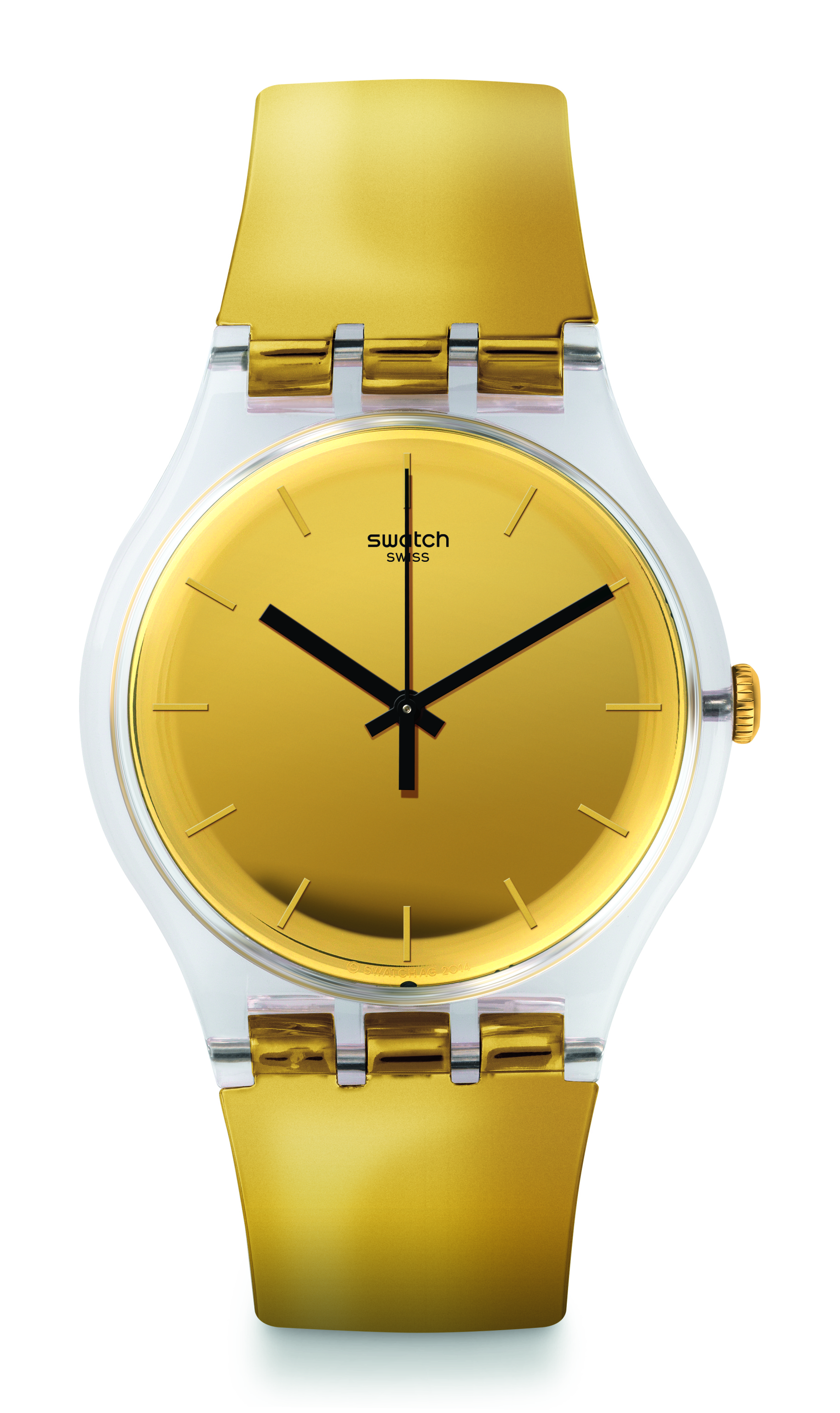 A luz e o metal num relógio