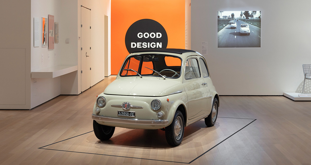 Fiat 500 Série F em exposição no MoMA New York