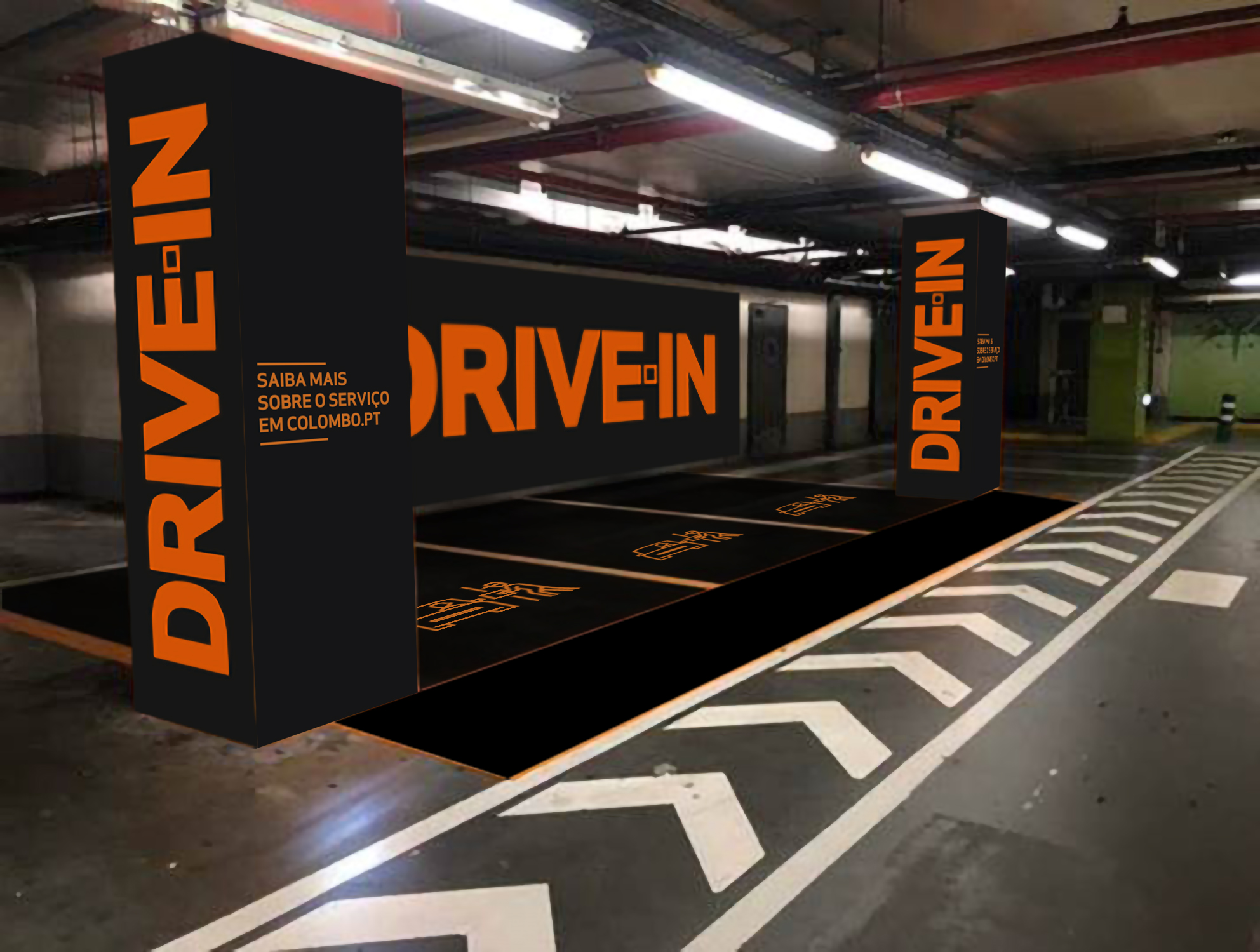 Serviço gratuito de Drive-In